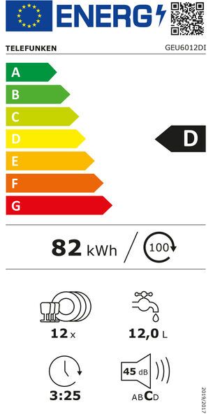 Telefunken GEU6012DI Unterbaugeschirrspüler | silber 3