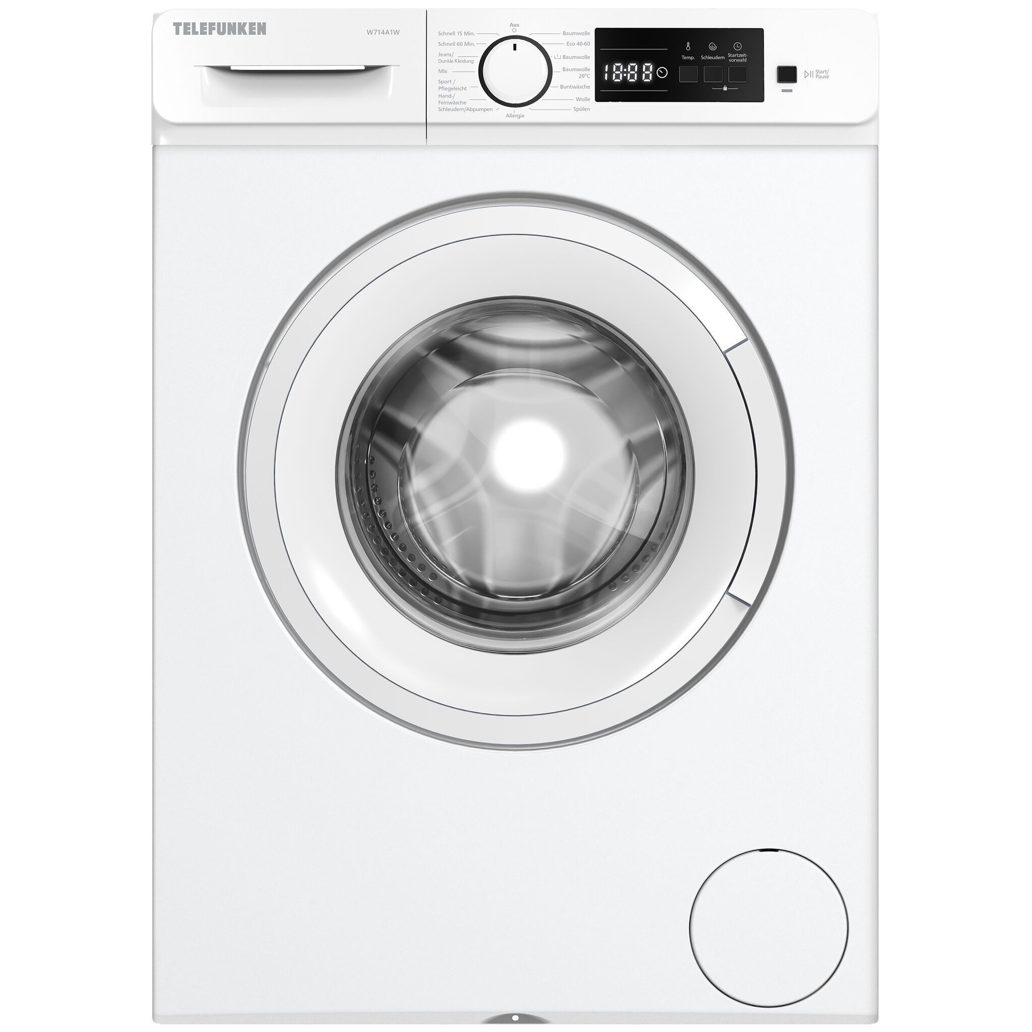 Telefunken W714A1W Frontlader Waschmaschine 7 kg weiß