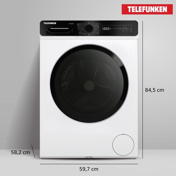 Telefunken WT96ADW Tvättmaskin/torktumlare 9 kg | vit/svart, image 2 of 3