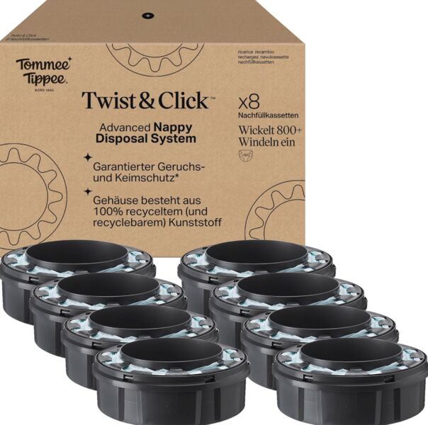 Tommee Tippee Twist & Click Windeleimer Nachfüllkassetten | Crna 2