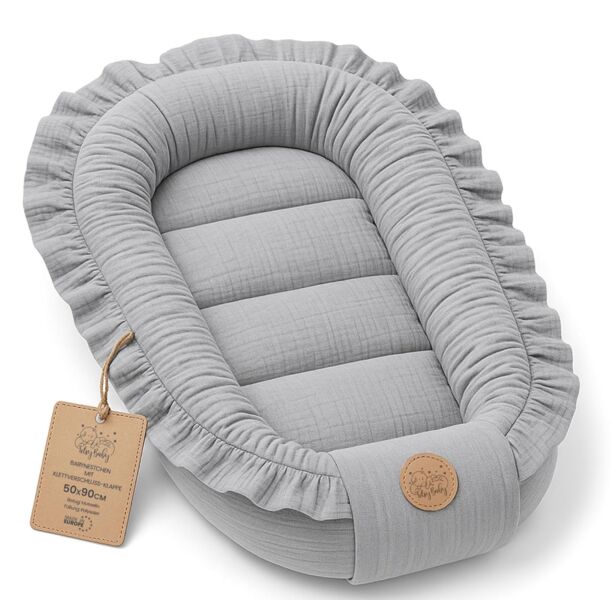 Totsy Baby Babynest Musselin | grey 1