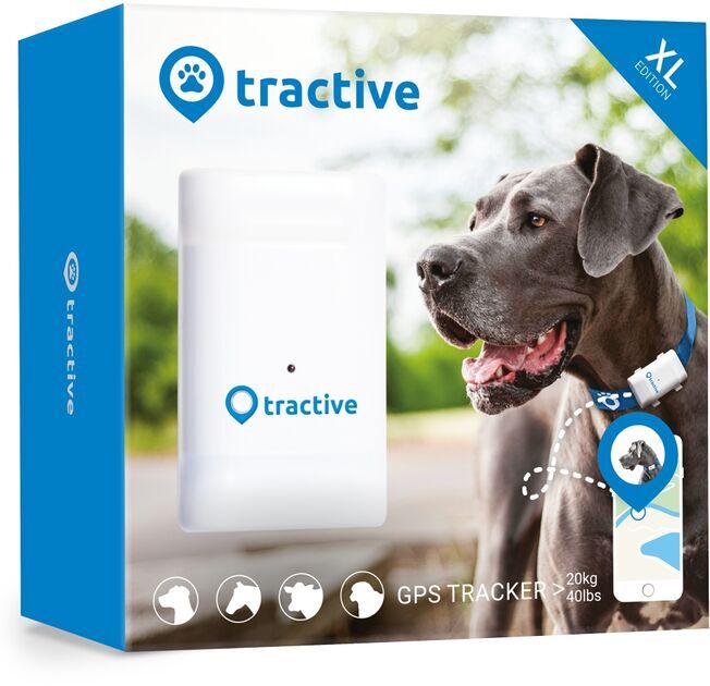Tractive GPS Tracker XL für Hunde mit 6 Wochen Akkulaufzeit, EXKL. ABO