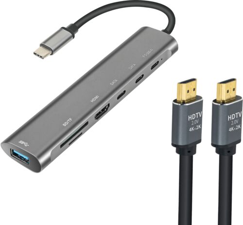 USB-C-hubb (7-i-1) & HDMI-kabel (1,5 m)