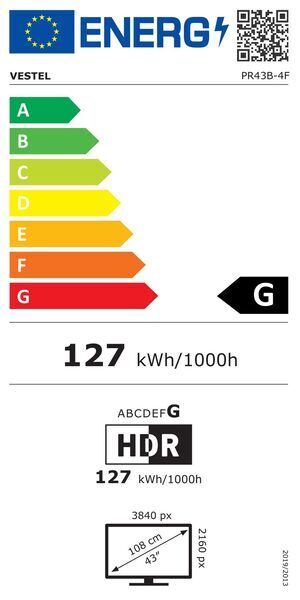 Vestel PR43B-4F | 43" | sort 2