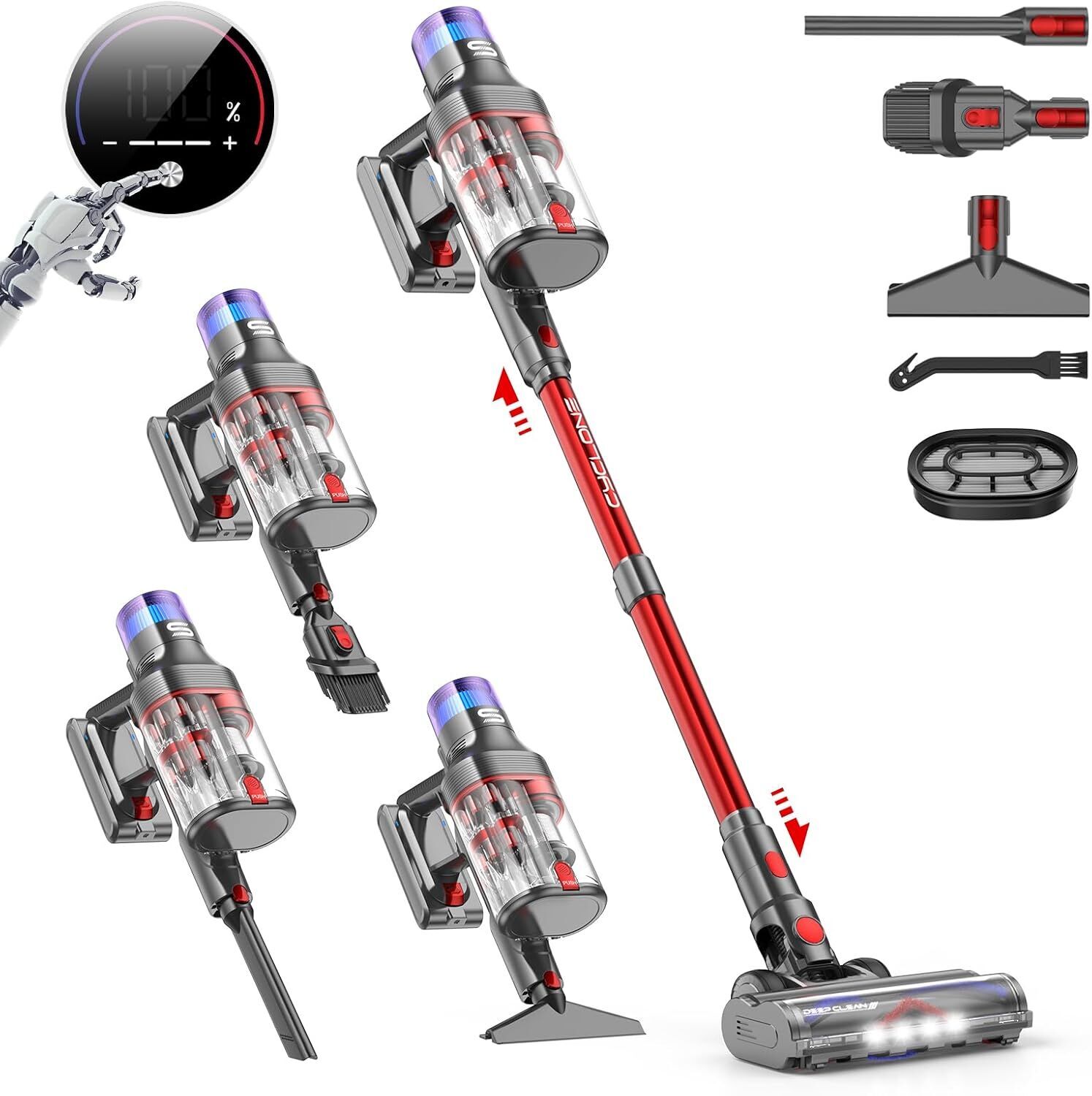Vstoky V15 Pro Max Draadloze handstofzuiger | rood