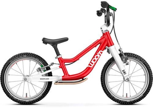 Een refurbished woom kinderfiets, volledig gecontroleerd en klaar om te fietsen
