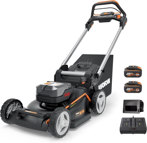 Worx WG749E PowerShare Battery Lawn mower | black/orange 1
