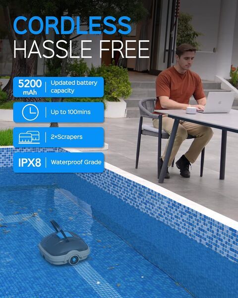 WYBOT WY1102MAX Pool robot | blue/grey 3