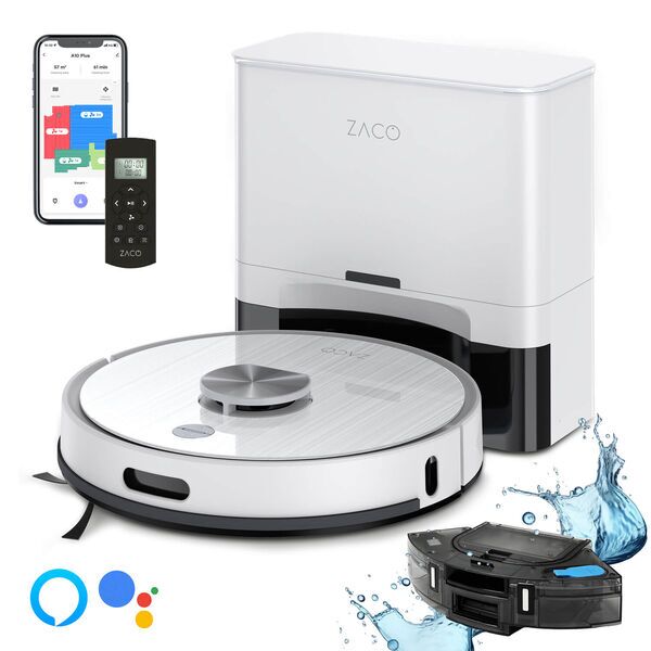 ZACO A10 Plus Staubsaugerroboter mit Wischfunktion | White Frost 1
