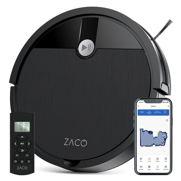 ZACO V4 Max Staubsaugerroboter | schwarz 1