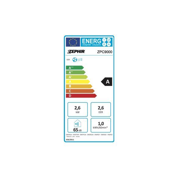 Zephir ZPC9000 Air Conditioner | white, image 2 of 2