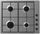 Zerowatt ZHW6LCX1 gas hob | grey thumbnail 1/4
